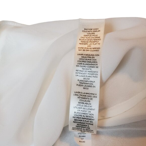 WHBM Ivory / Cream Feminine Long Sleeve Blouse with Lace Size 2 Never Worn - Picture 8 of 10